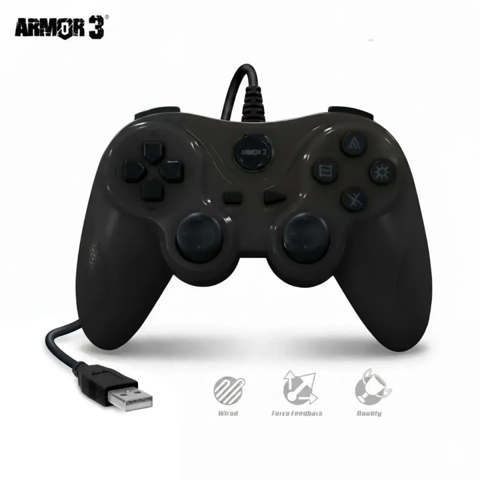 Hyperkin NuPlay Wired Controller zwart PS3 bedraad trilling
