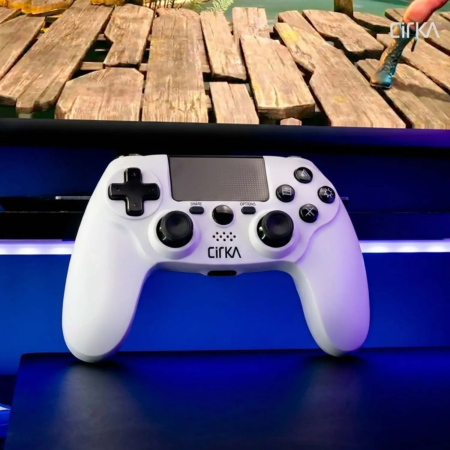 Hyperkin NuForce draadloze controller wit PS4 PC
