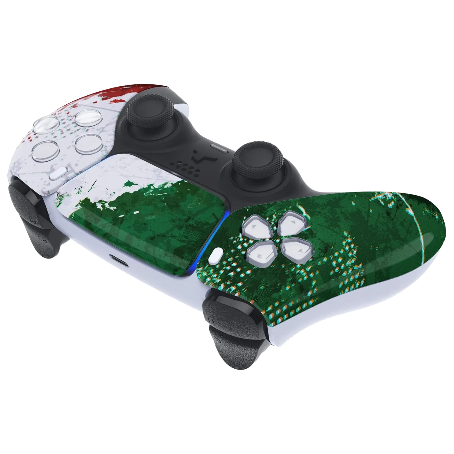 Clever Gaming Tricolore PS5 controller groen-wit-rood