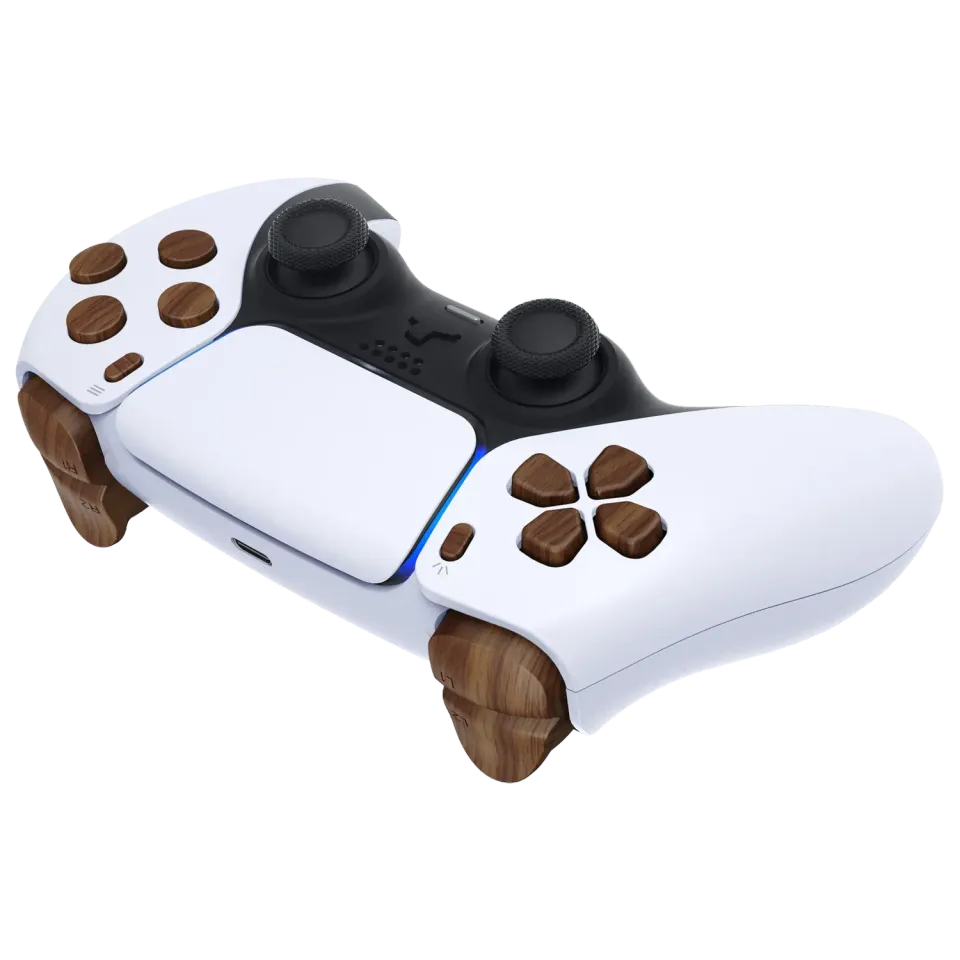 Clever Gaming Button kit wood knoppenset houtlook