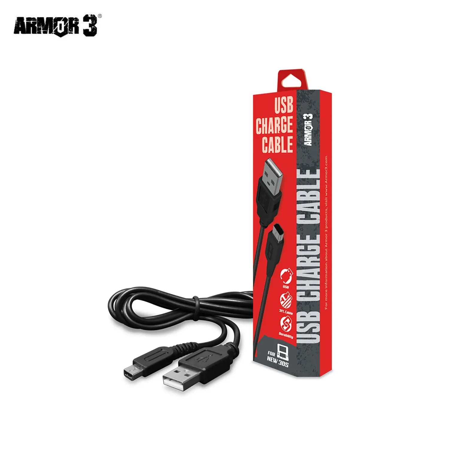 Armor3 USB-laadkabel voor Nintendo 3DS DSi 2DS