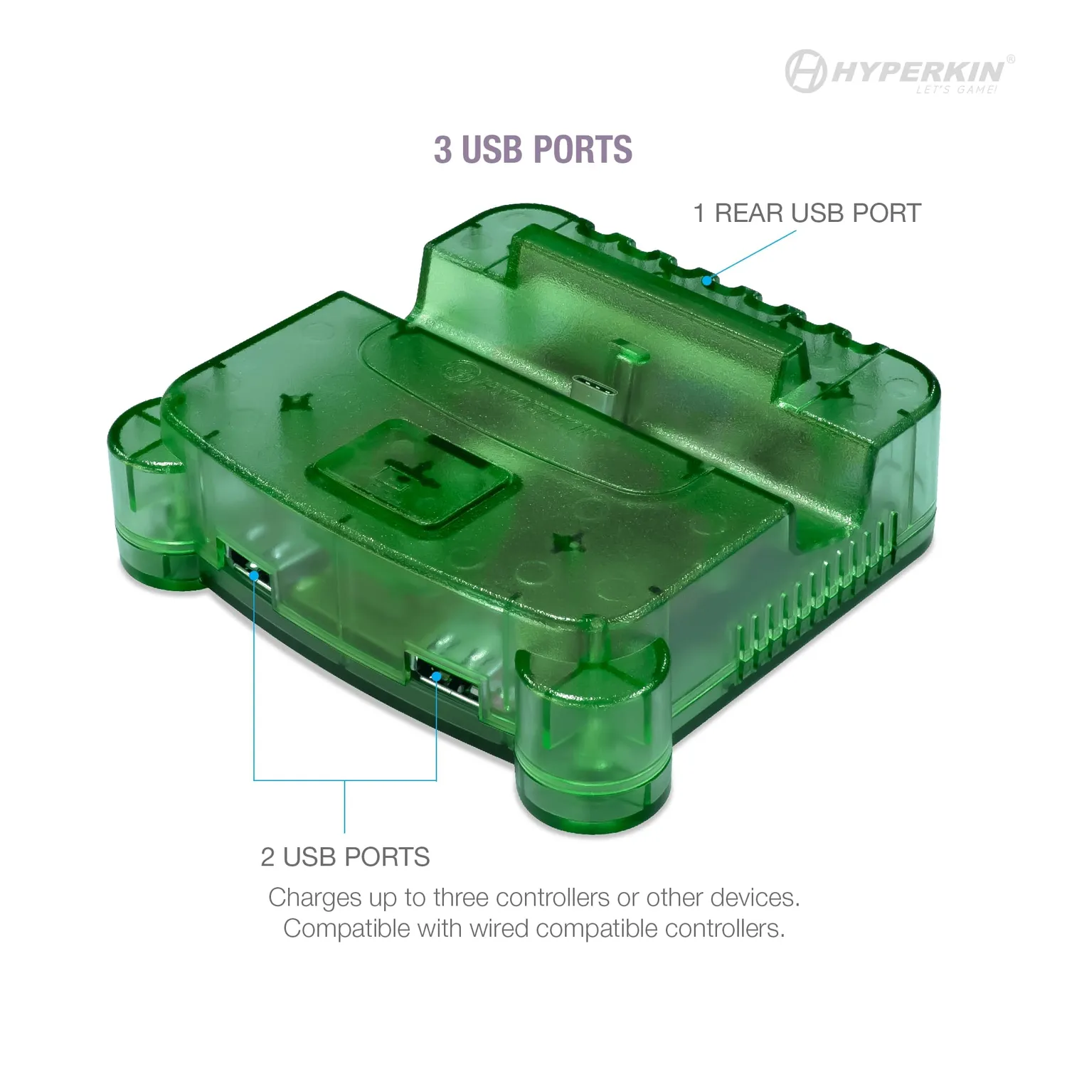 Hyperkin RetroN S64 dock voor Switch limoengroen