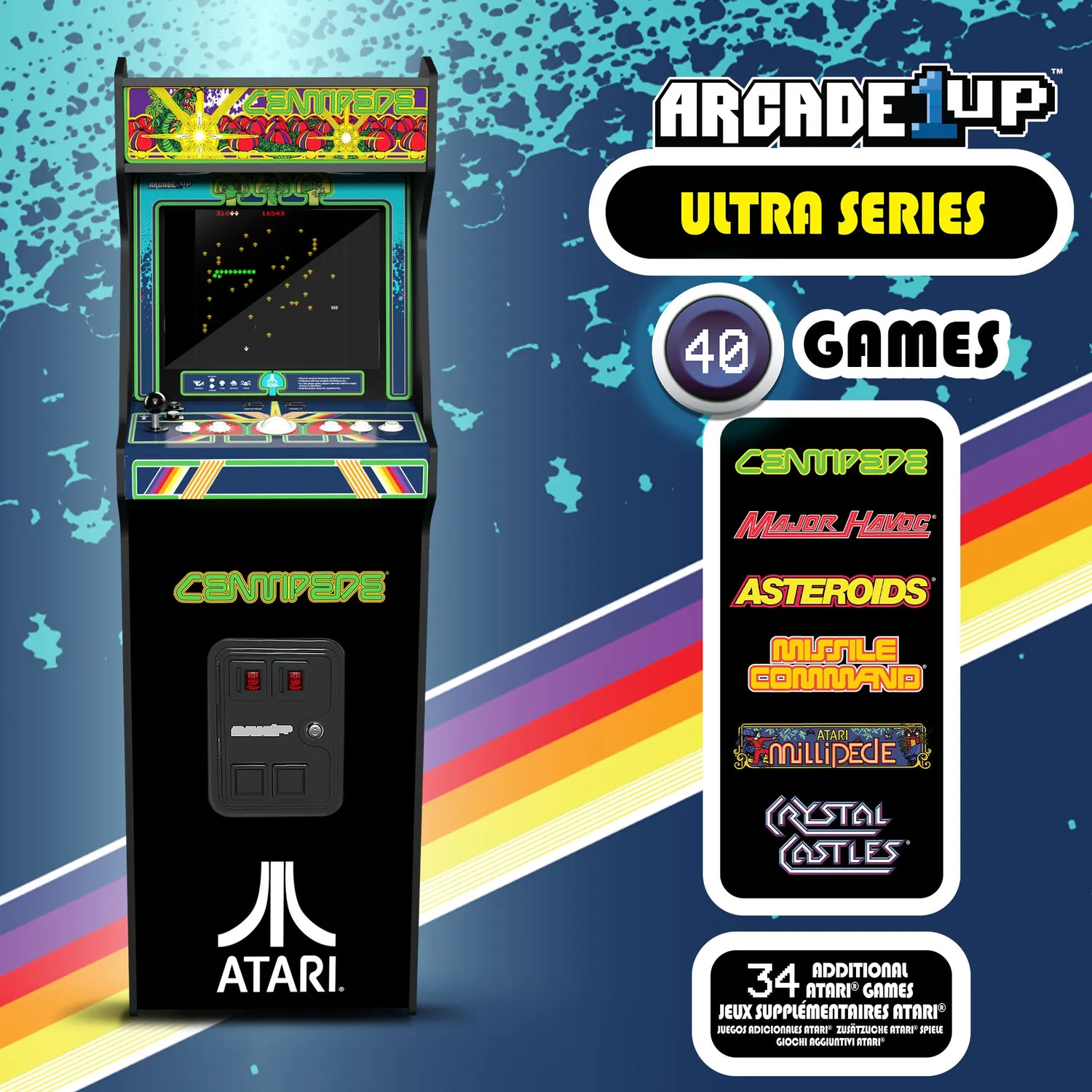 Arcade1Up Deluxe Atari Centipede arcadeautomaat trackball
