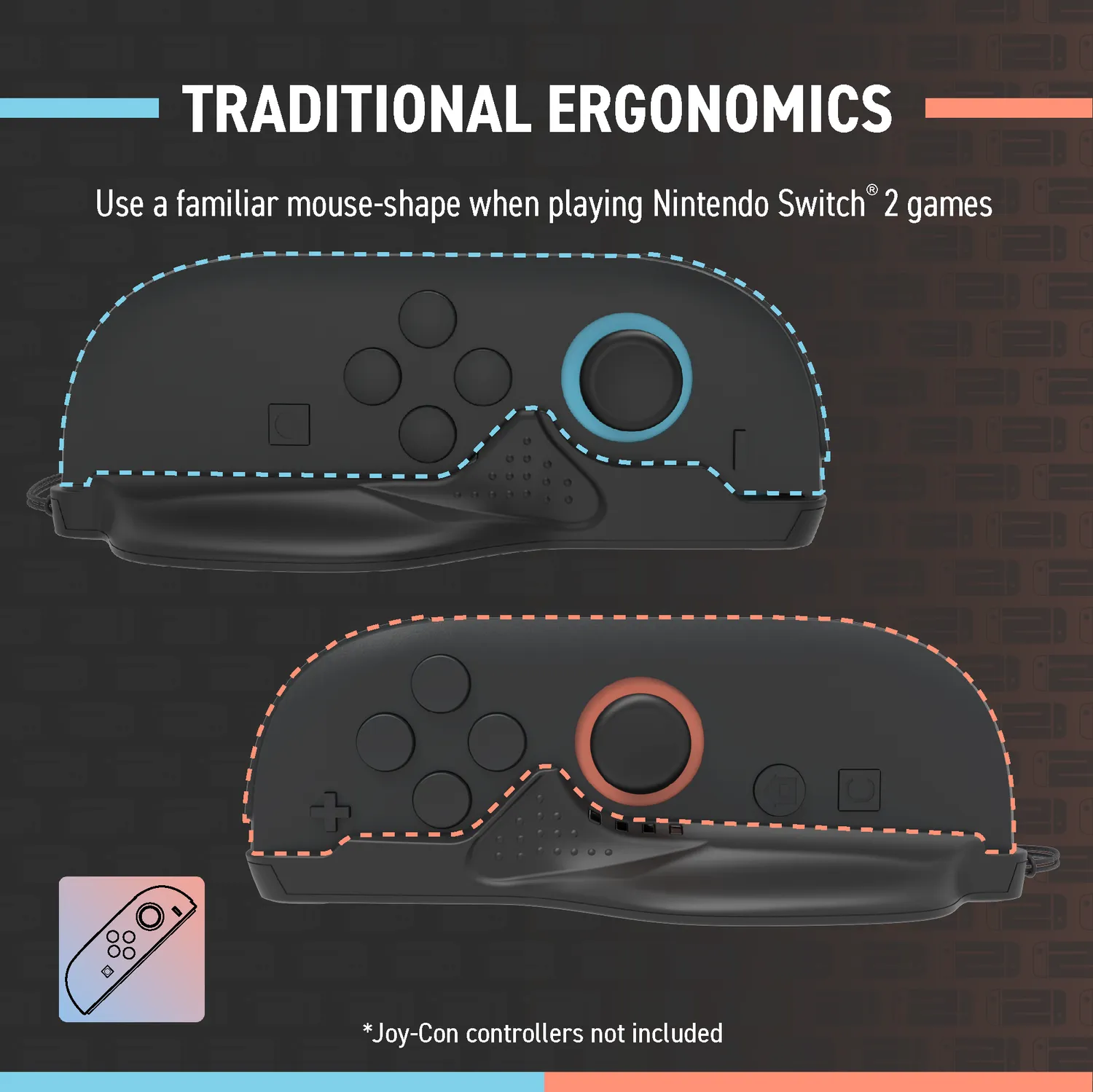 Hyperkin Joy-Track Duo muisbevestiging zwart Switch 2 Joy-Con 2