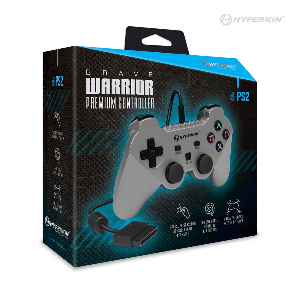 Hyperkin Brave Warrior Premium controller PS2 zilver