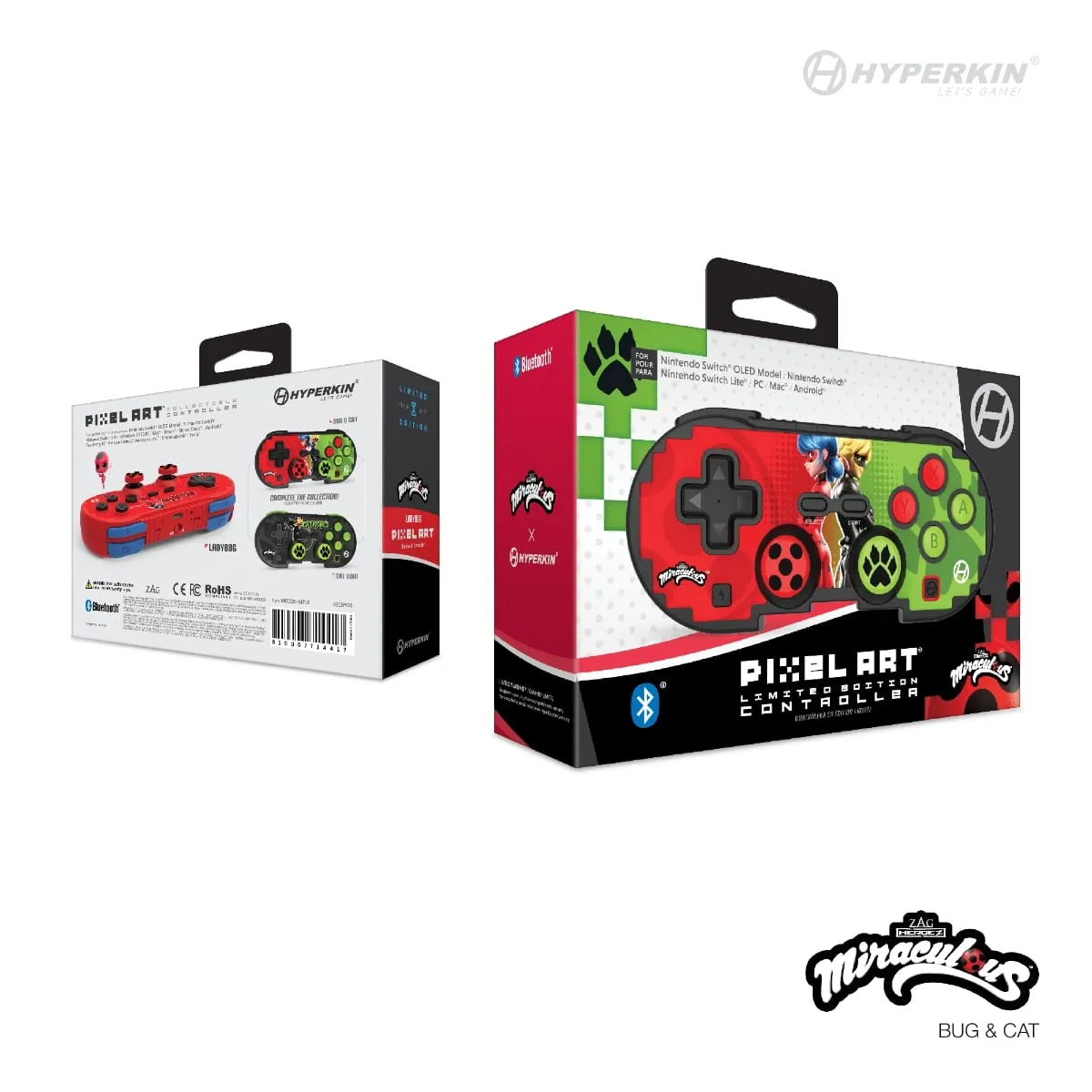 Hyperkin Pixel Art Miraculous Bluetooth controller