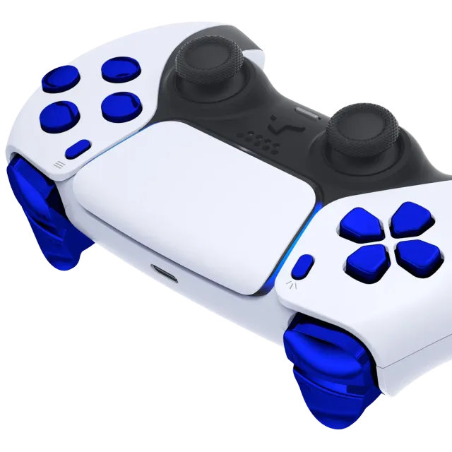 Clever Gaming Button kit chrome blue knoppenset