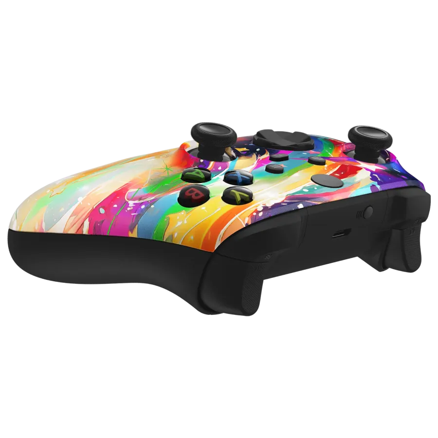 Clever Gaming Rainbow Star Xbox controller rainbow design