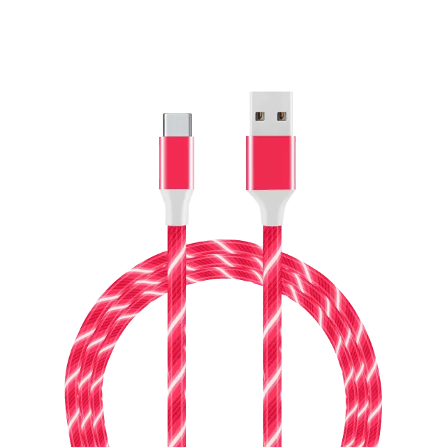 Clever Gaming LED kabel rood 1m USB-A naar USB-C