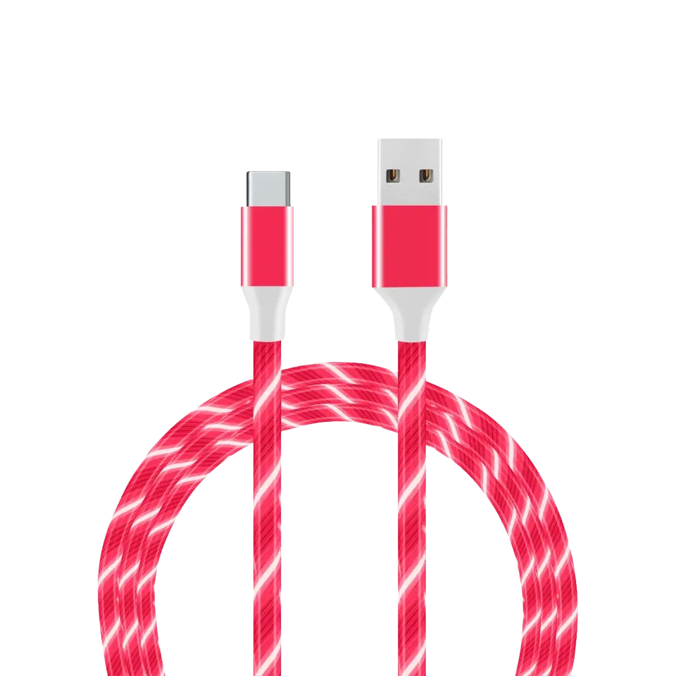 Clever Gaming LED kabel rood 1m USB-A naar USB-C