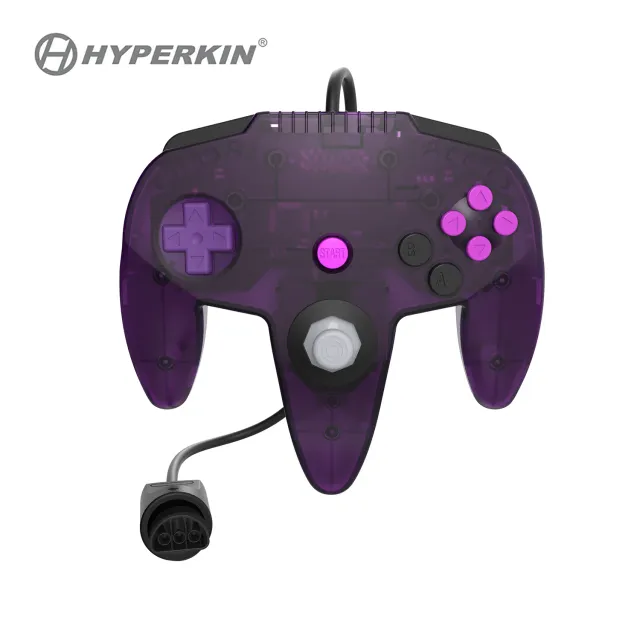 Hyperkin Captain+ controller N64 M64 lavender 3m kabel driftvrij