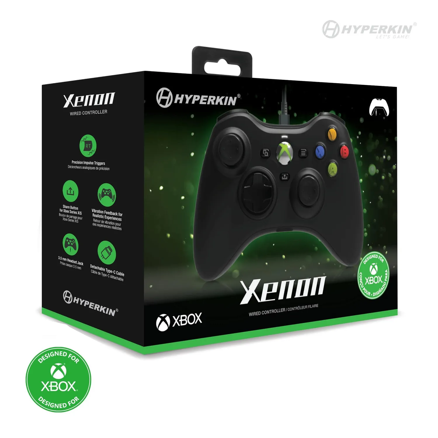 Hyperkin Xenon bedrade controller zwart Xbox One/Series