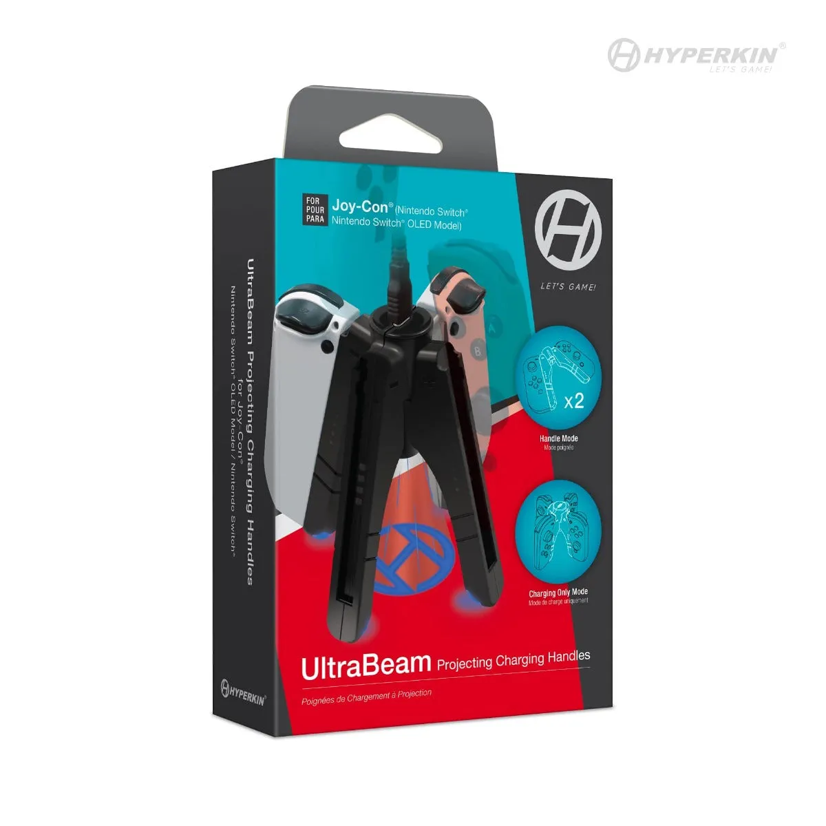 Hyperkin UltraBeam Projecting Charging Handles Joy-Con lader