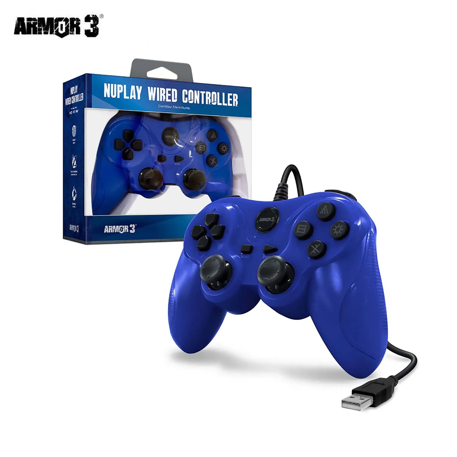 Hyperkin NuPlay PS3-controller bedraad blauw