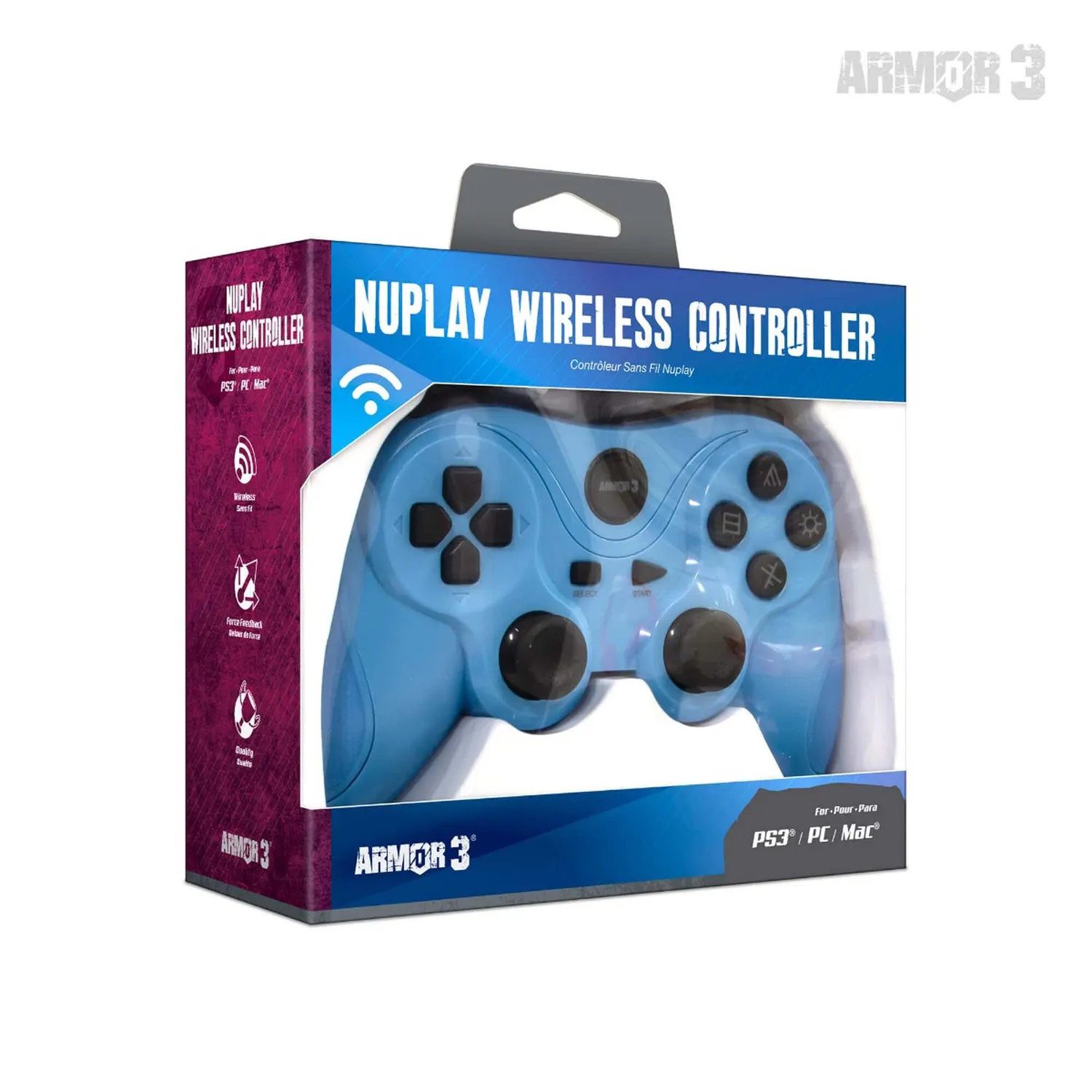 Hyperkin NuPlay draadloze controller lichtblauw PS3