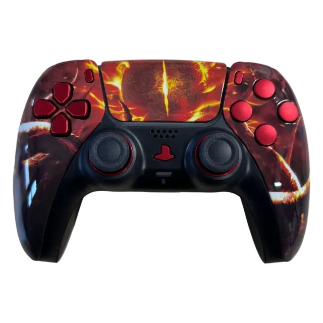 Clever Gaming PS5 Flaming Eye of Sauron controller custom