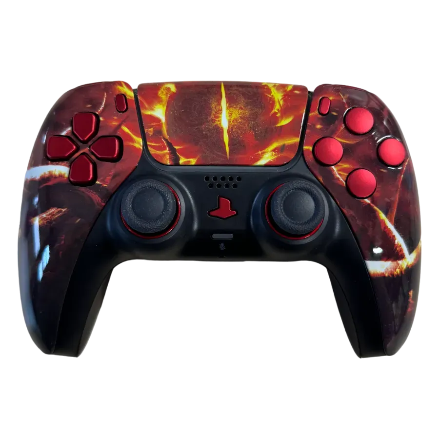 Clever Gaming PS5 Flaming Eye of Sauron controller custom