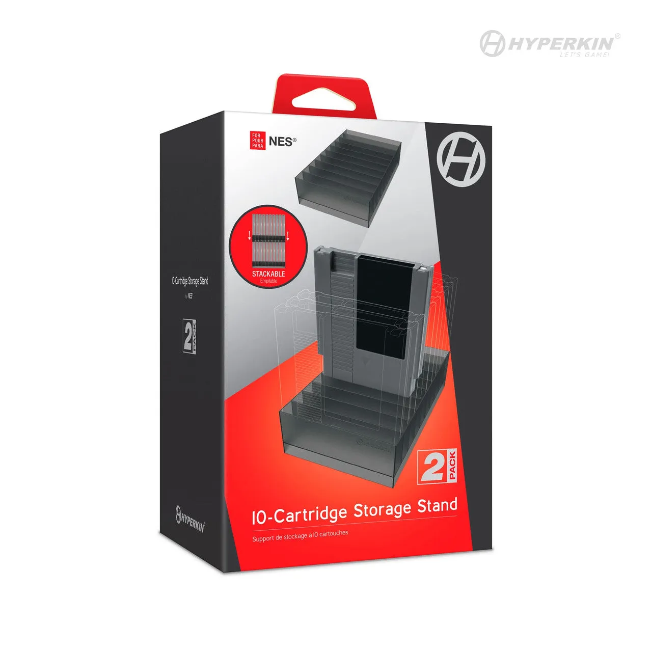 Hyperkin NES cartridge standaard 10-vaks 2-pack opberger