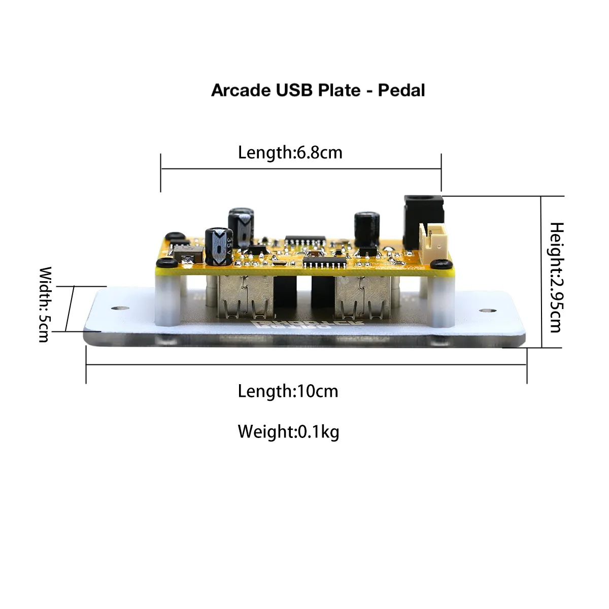 Retro Shooter Flush Mount Arcade plate inbouwplaat