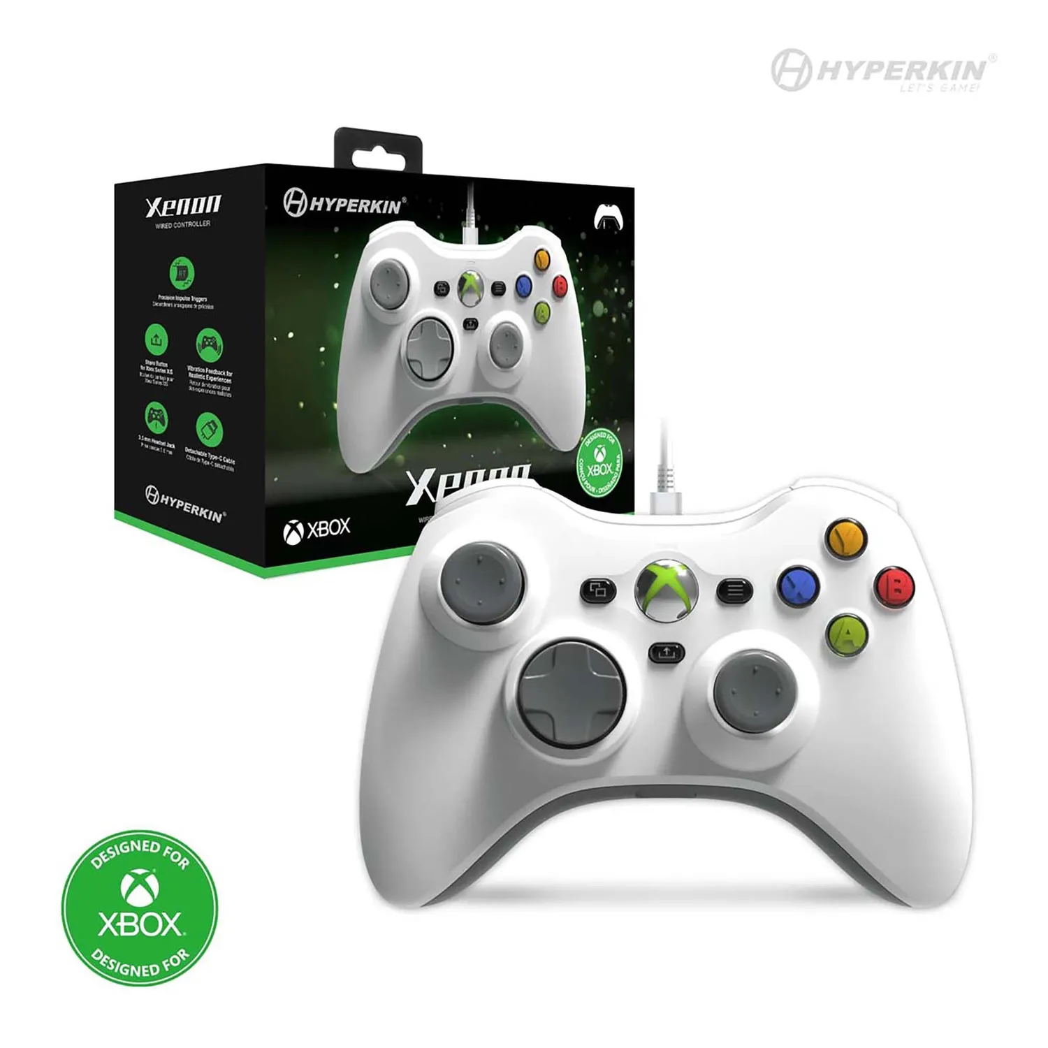 Hyperkin Xenon bedrade controller wit Xbox retro