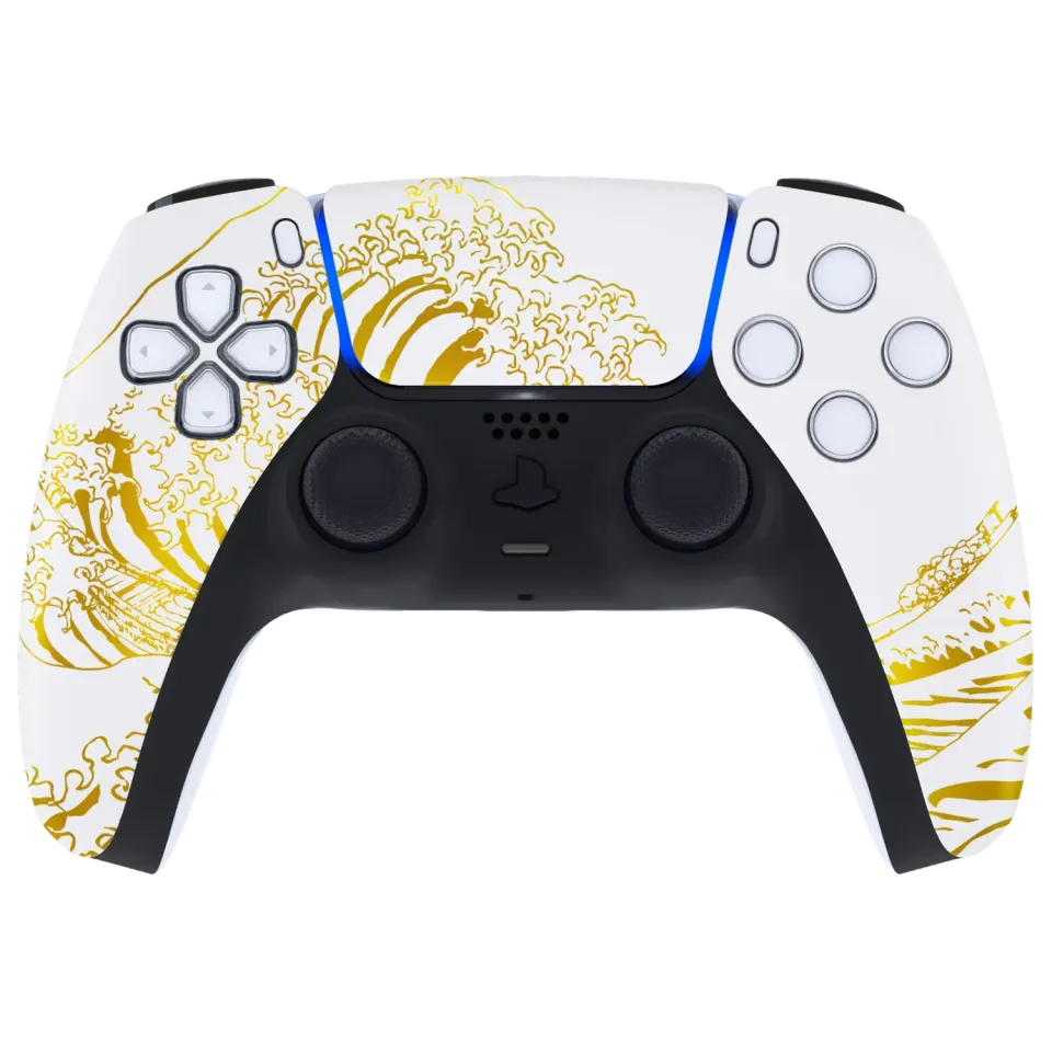 Clever Gaming White Kanagawa Wave front shell golf