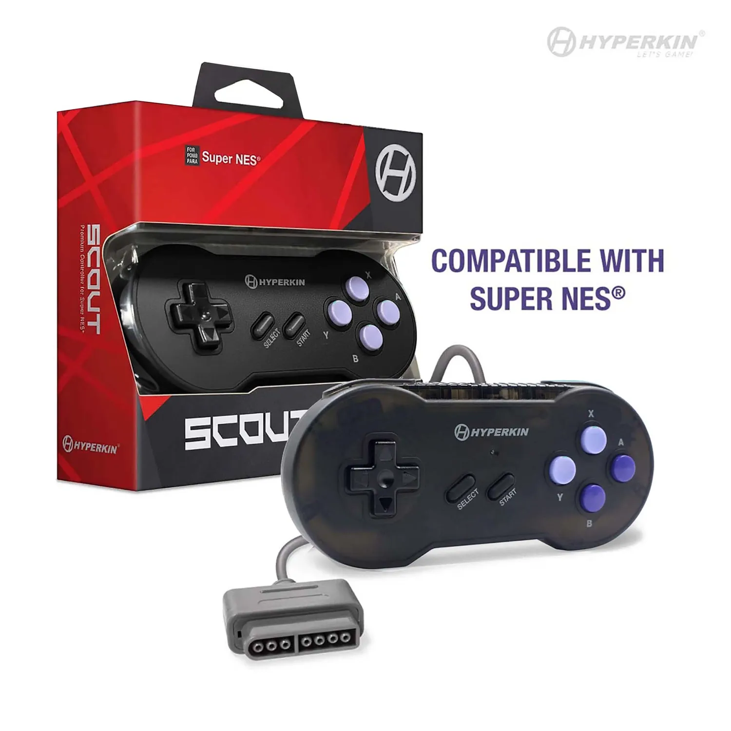 Hyperkin Scout SNES controller USB space black