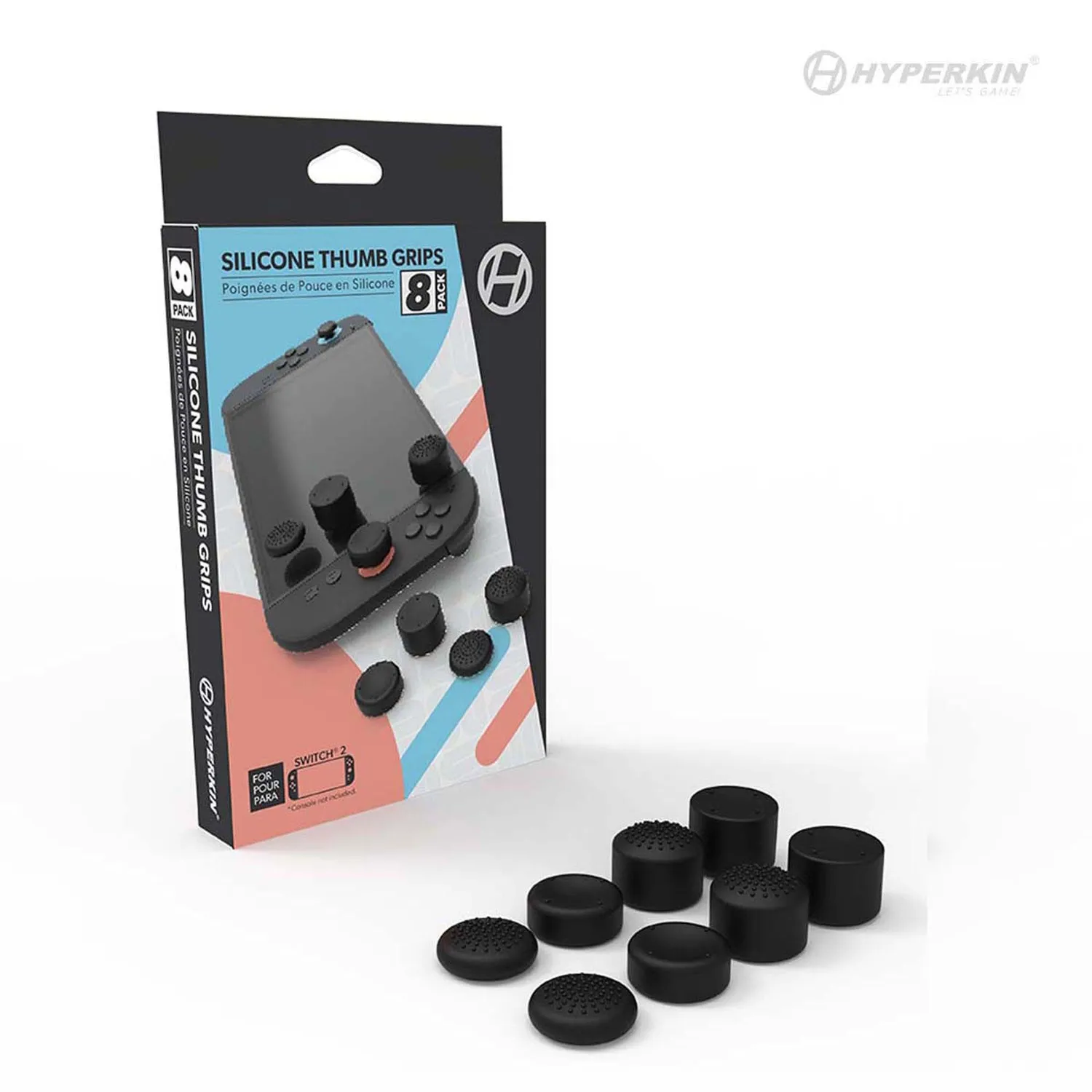 Hyperkin Pro Series thumb grips silicone zwart 8-pack