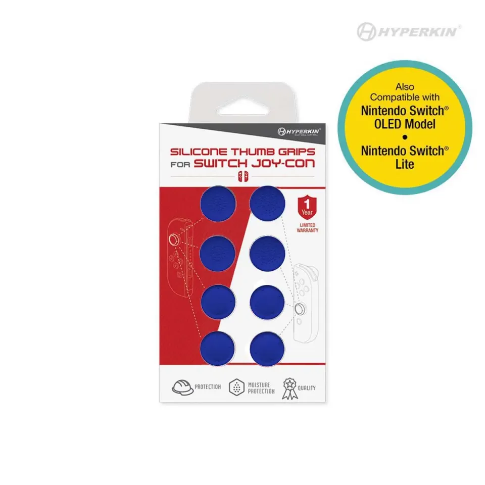 Hyperkin Joy-Con thumb grips siliconen 8 stuks blauw