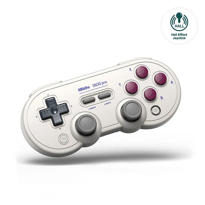8BitDo SN30 Pro Hall Effect controller grijs driftvrij