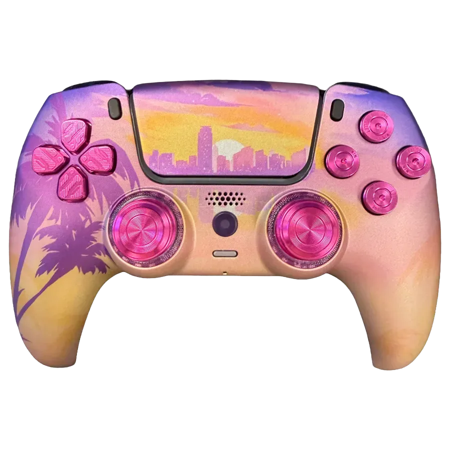 Clever Gaming PS5 Custom Palm City controller roze