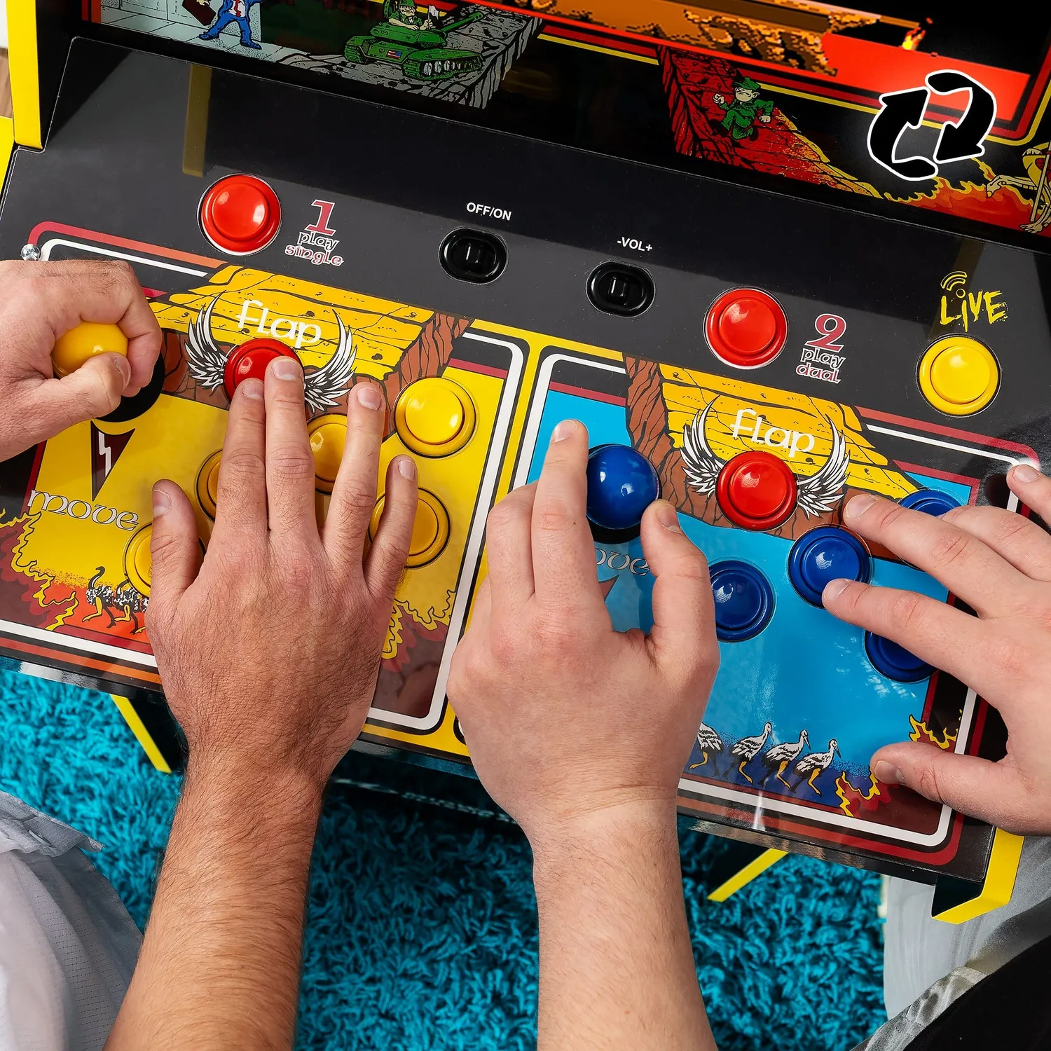 Arcade1Up Joust Rampage Deluxe arcadekast 14 games wifi