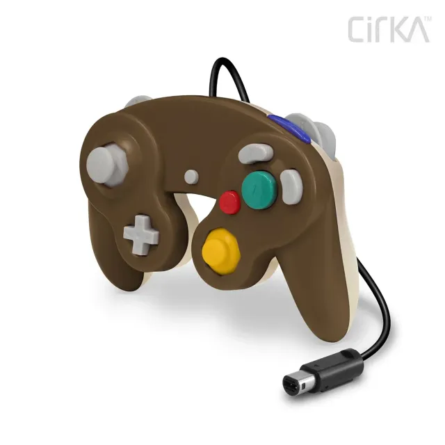 Hyperkin CirKa bedrade controller GameCube bruin beige