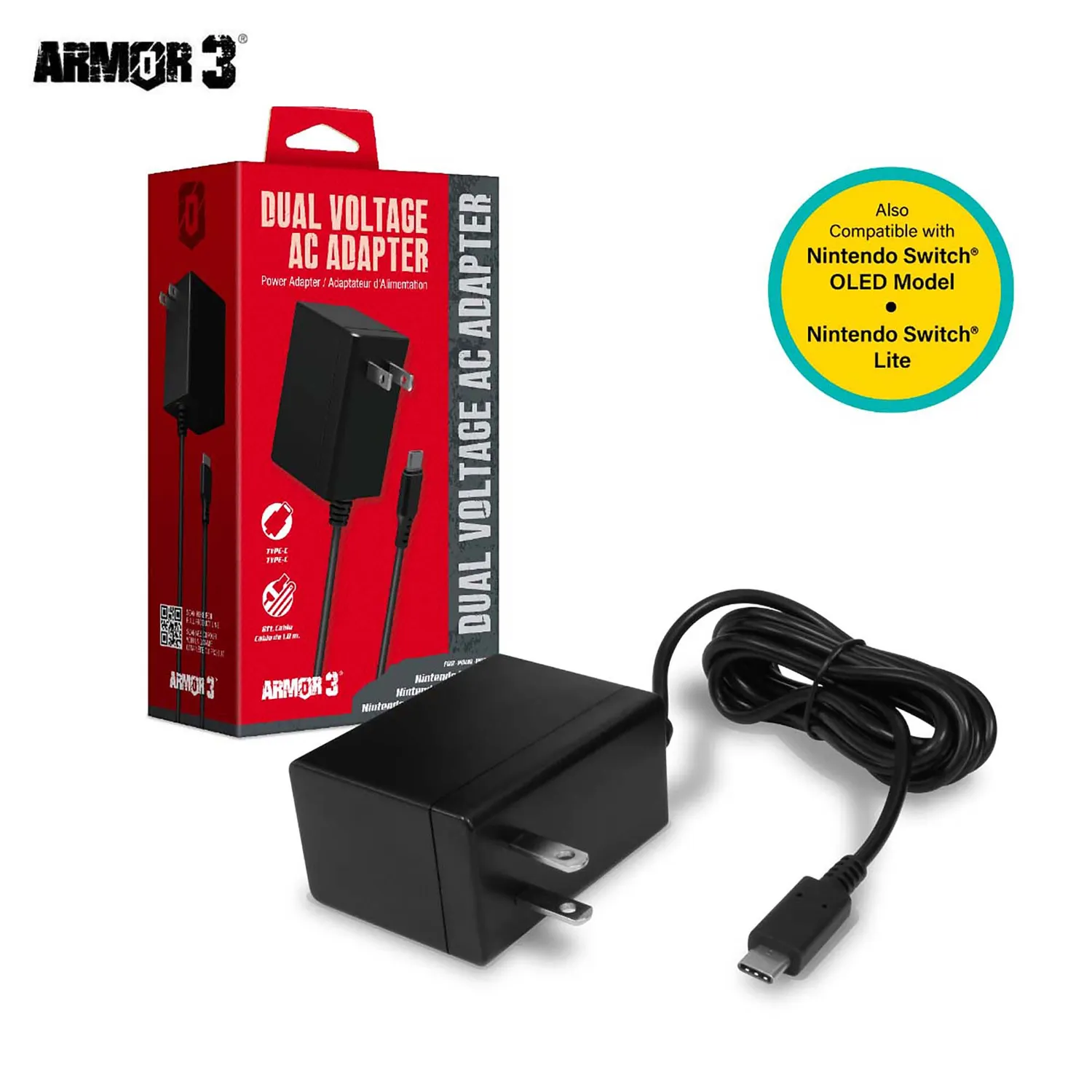 Hyperkin Armor3 Dual Voltage oplader Switch