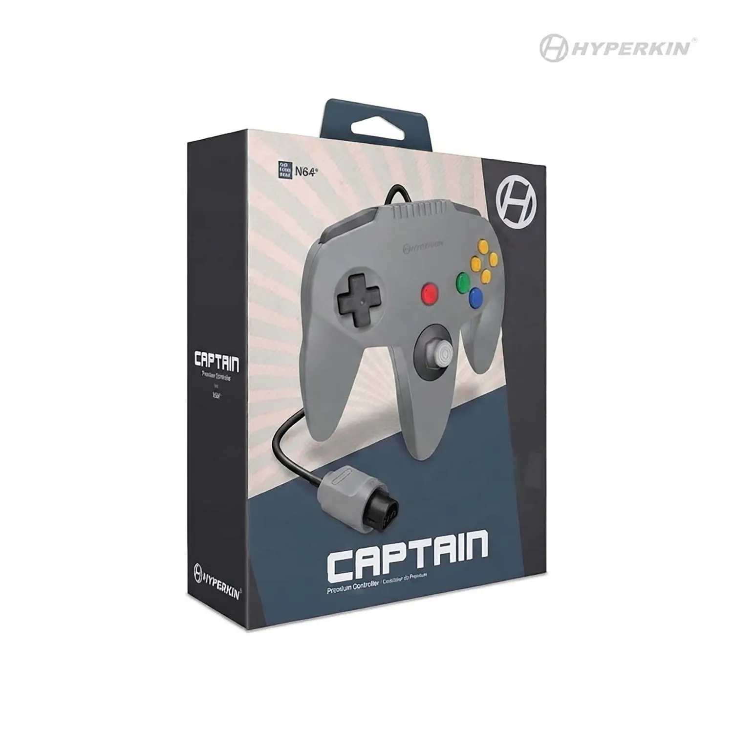 Hyperkin Captain controller N64 grijs met 3m kabel