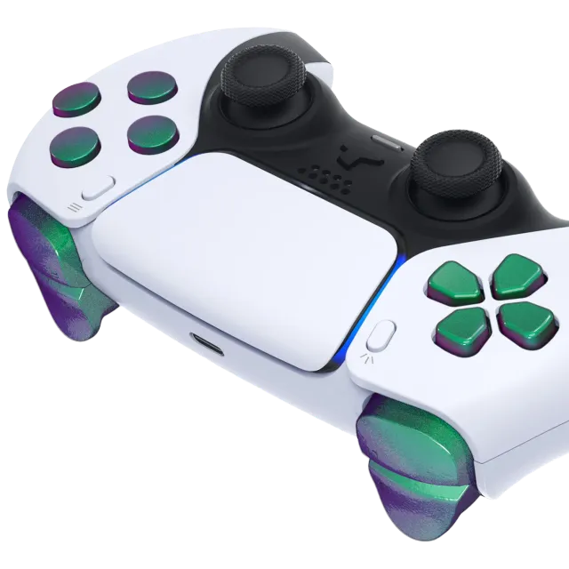 Clever Gaming Chameleon Green Purple knoppenset controller
