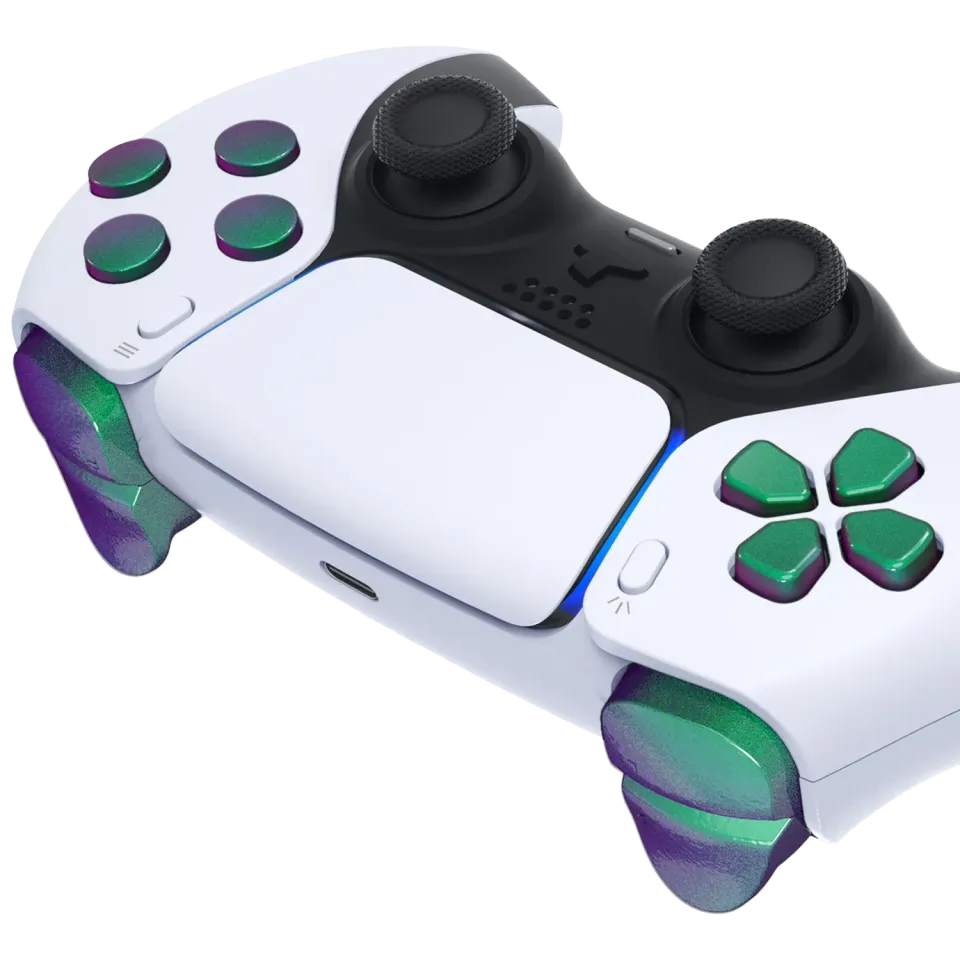 Clever Gaming Chameleon Green Purple knoppenset controller