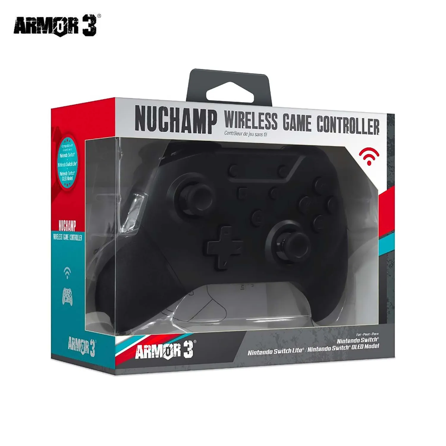 Hyperkin NuChamp draadloze controller zwart Switch bluetooth