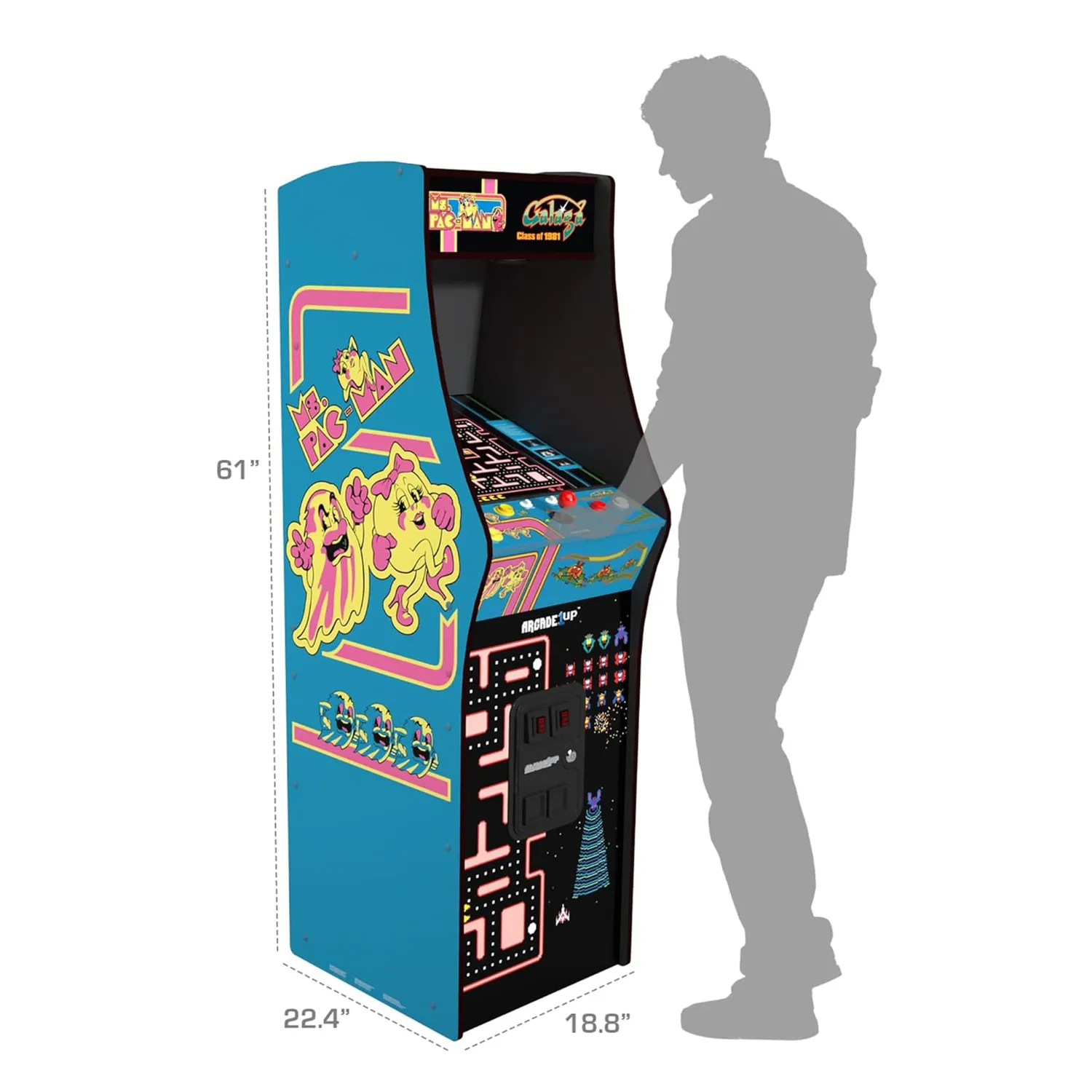 Arcade1Up Ms Pac-Man Galaga 81 Deluxe arcadekast wifi