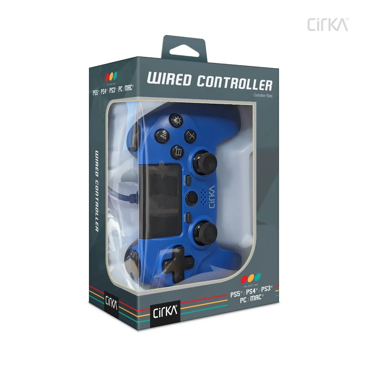 Hyperkin Armor3 bedrade controller blauw PS4 trilling