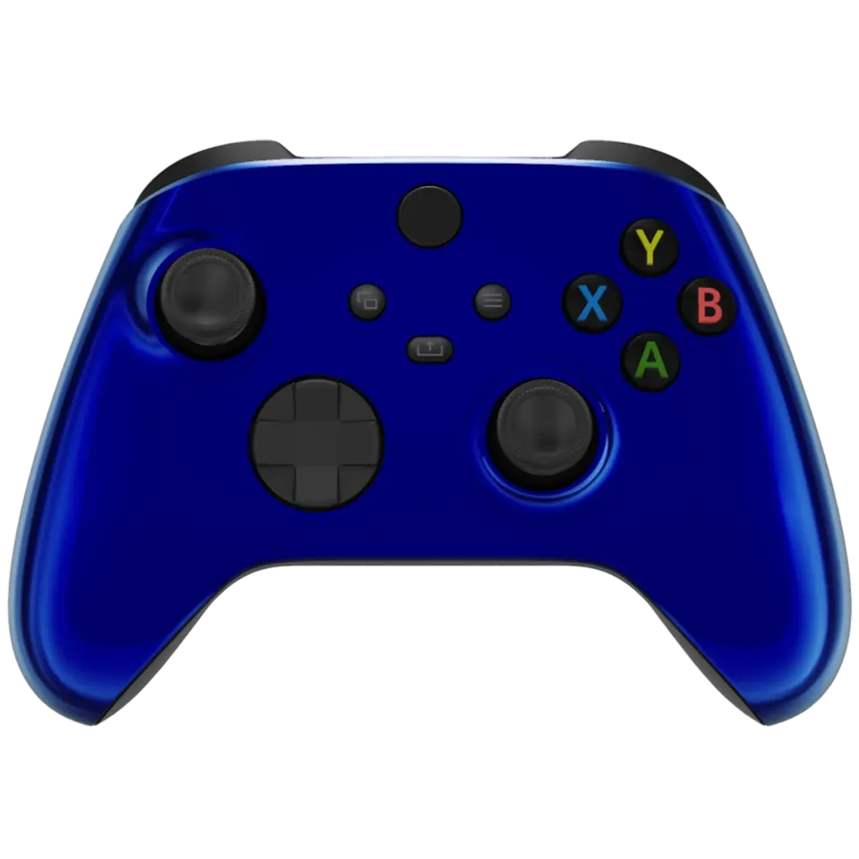 Clever Chrome Blue Xbox controller blauw chrome glans