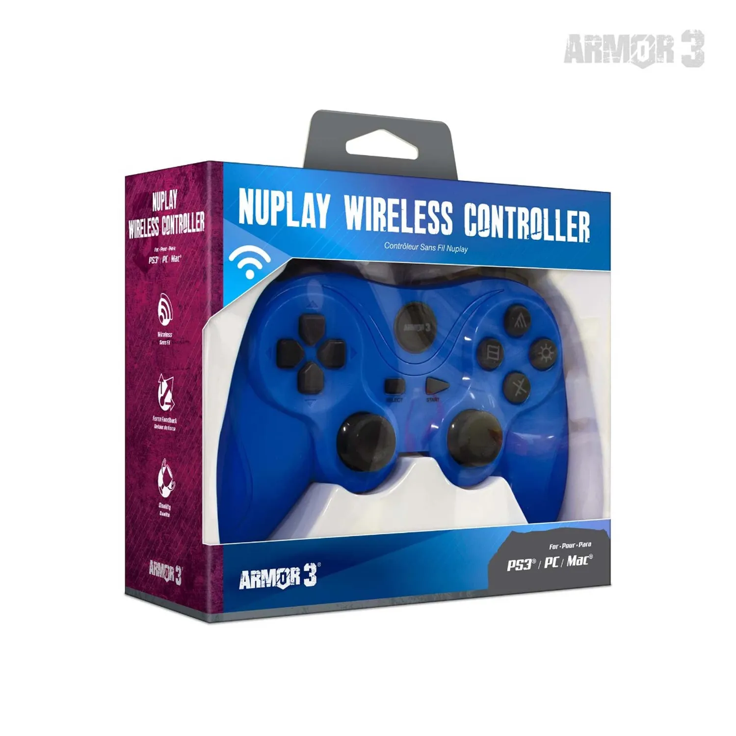 Hyperkin NuPlay Draadloze Controller PS3 Blauw 30ft