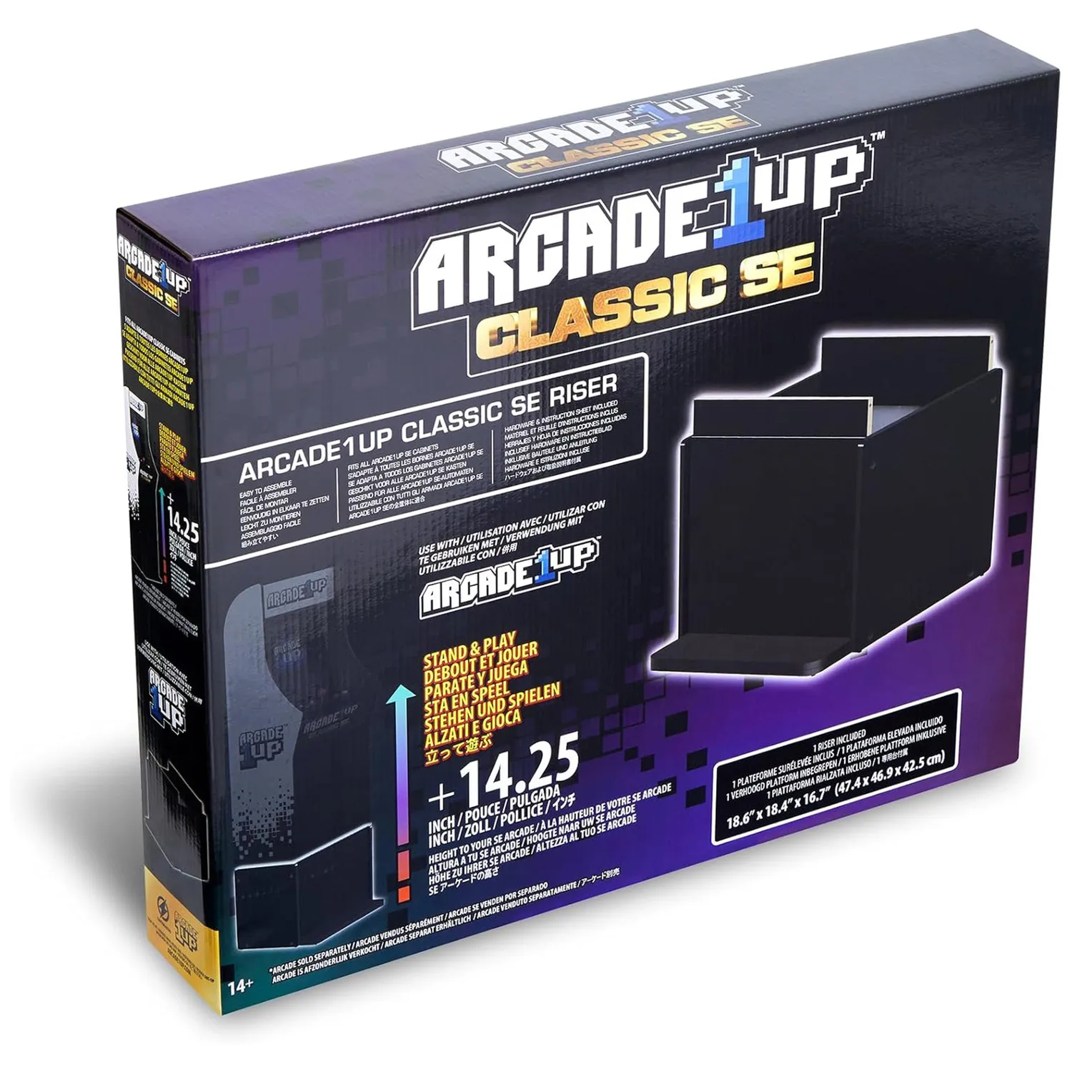 Arcade1Up Classic SE riser 14,25 inch zwart