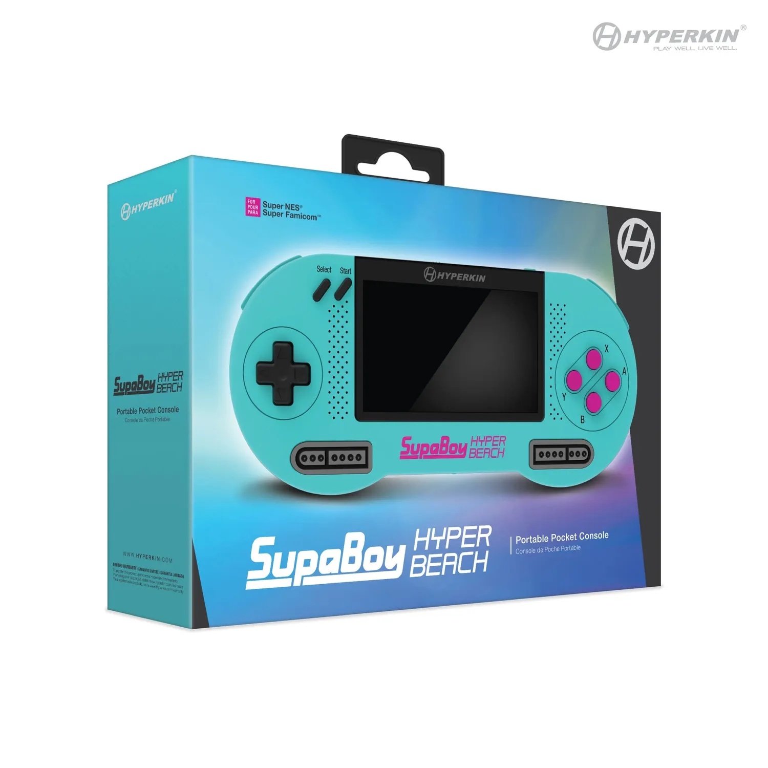 Hyperkin SupaBoy Hyper Beach handheld console SNES