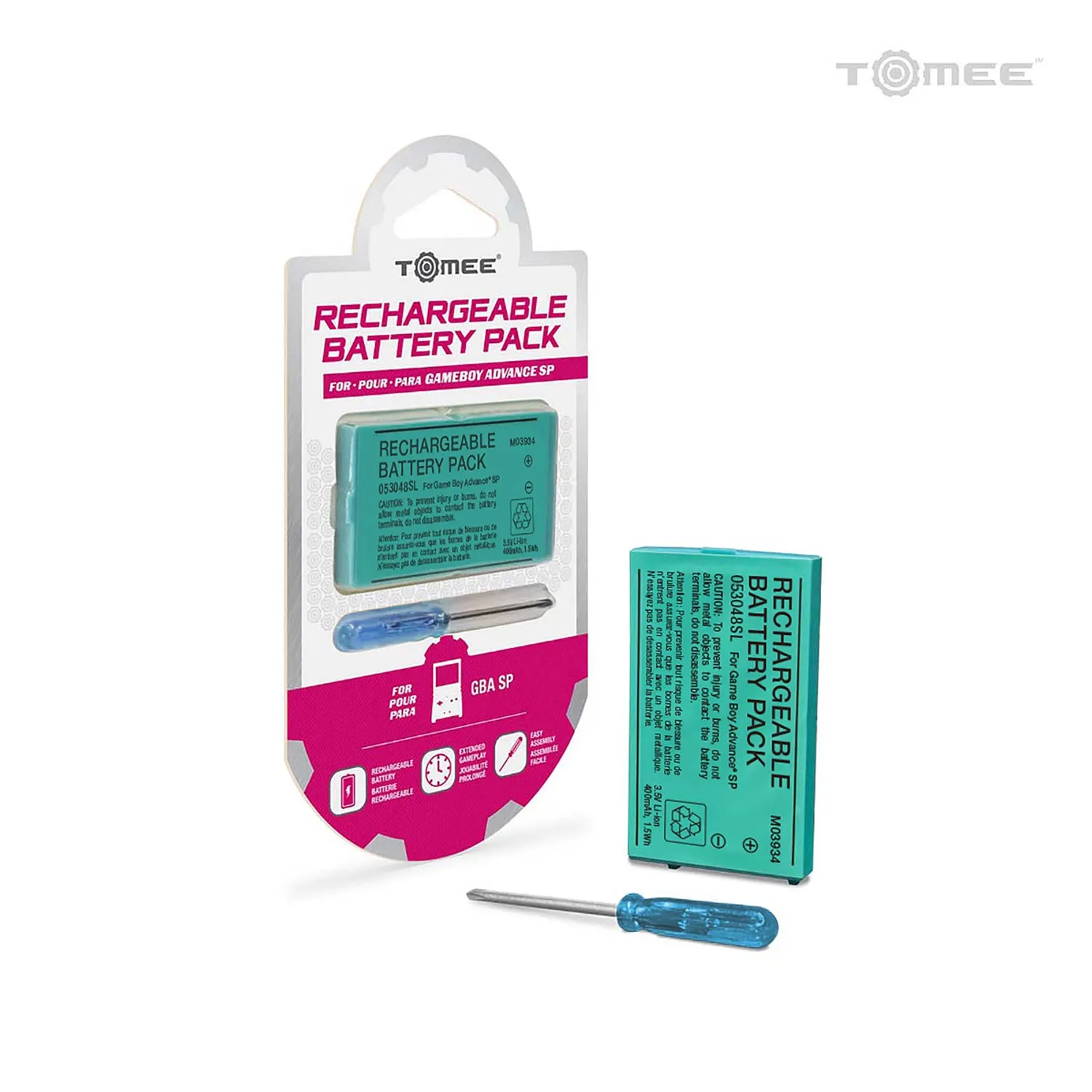 Hyperkin Game Boy Advance SP accu 400mAh oplaadbaar