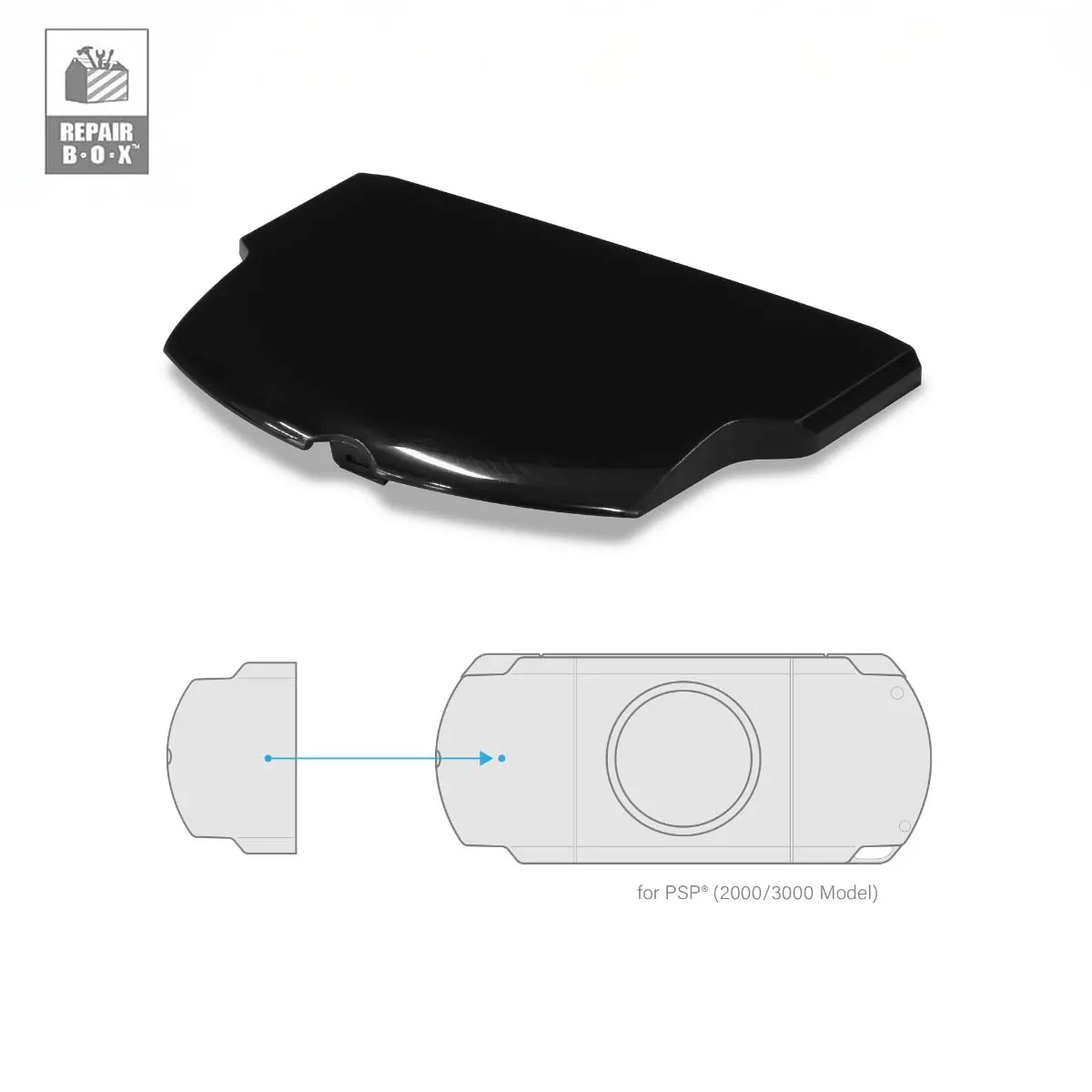 Hyperkin PSP batterijklep achterkant
