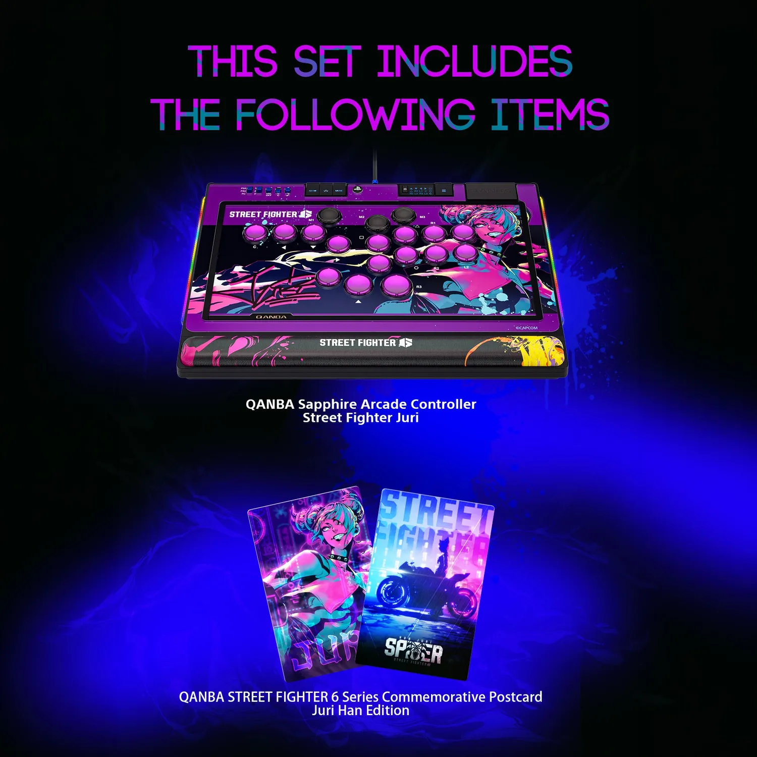 Qanba Sapphire Street Fighter Juri leverless controller Juri editie