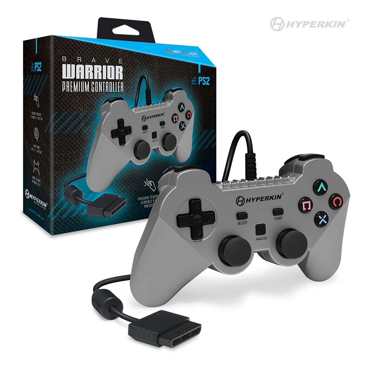 Hyperkin Brave Warrior Premium controller PS2 zilver