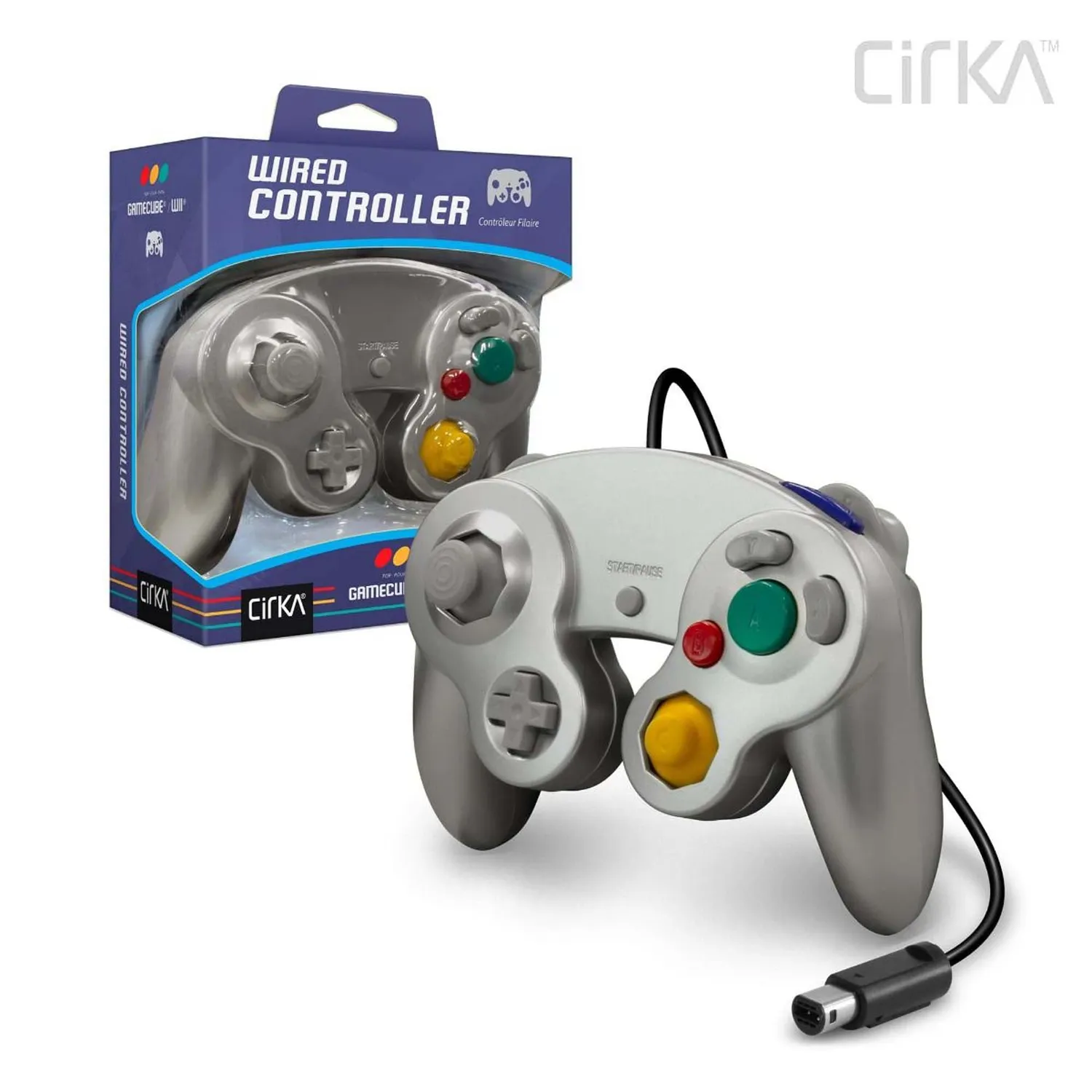 Hyperkin CirKa GameCube bedrade controller zilver