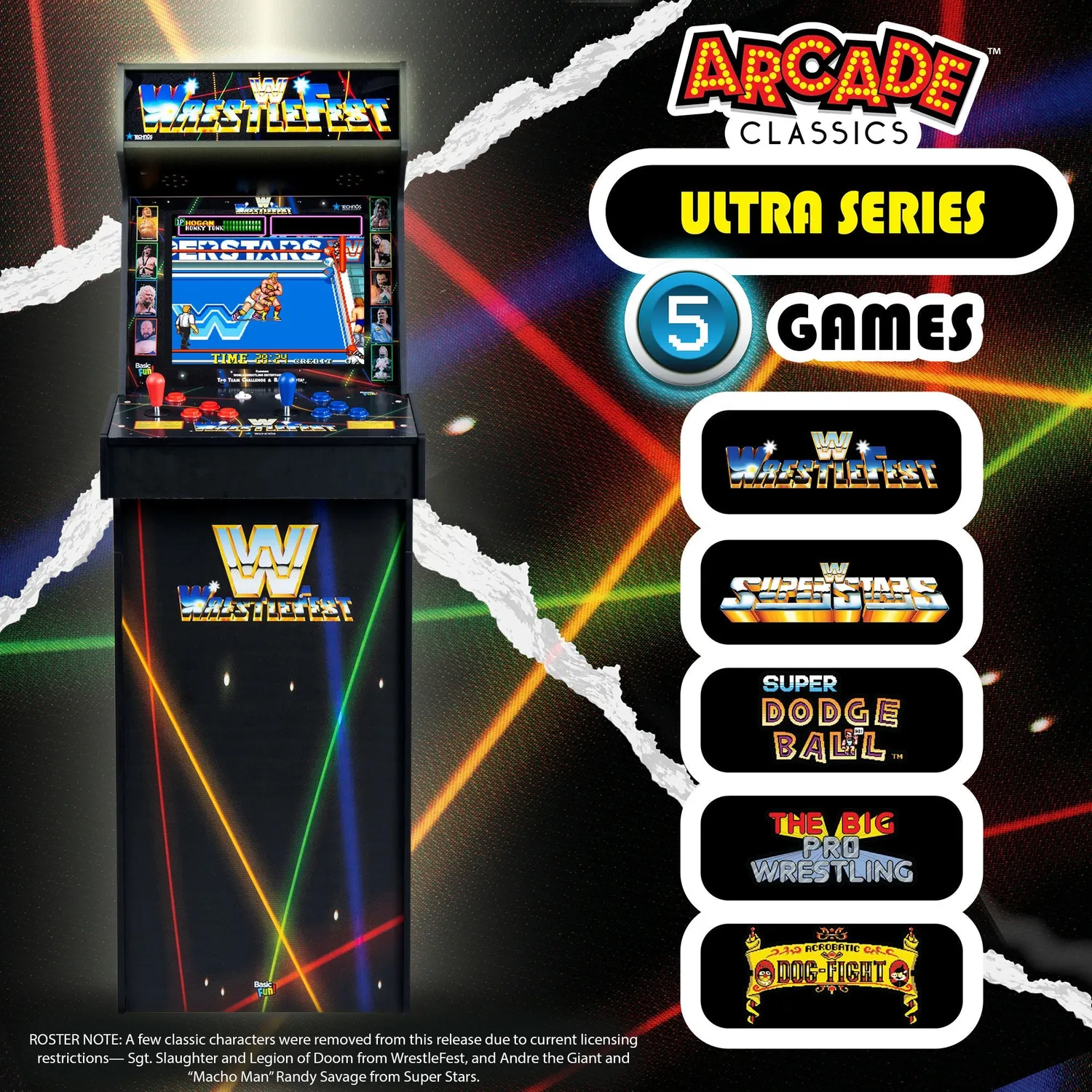 Arcade1Up Ultra Series WWE Wrestlefest arcadeautomaat 17 inch