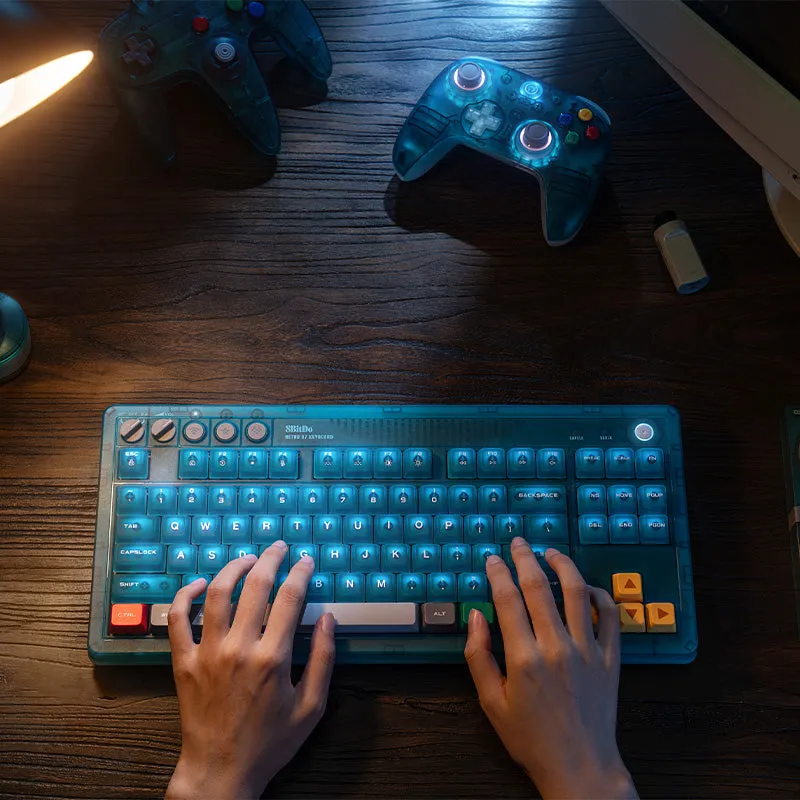 8BitDo Retro 87 Toetsenbord Clear Blue mechanisch